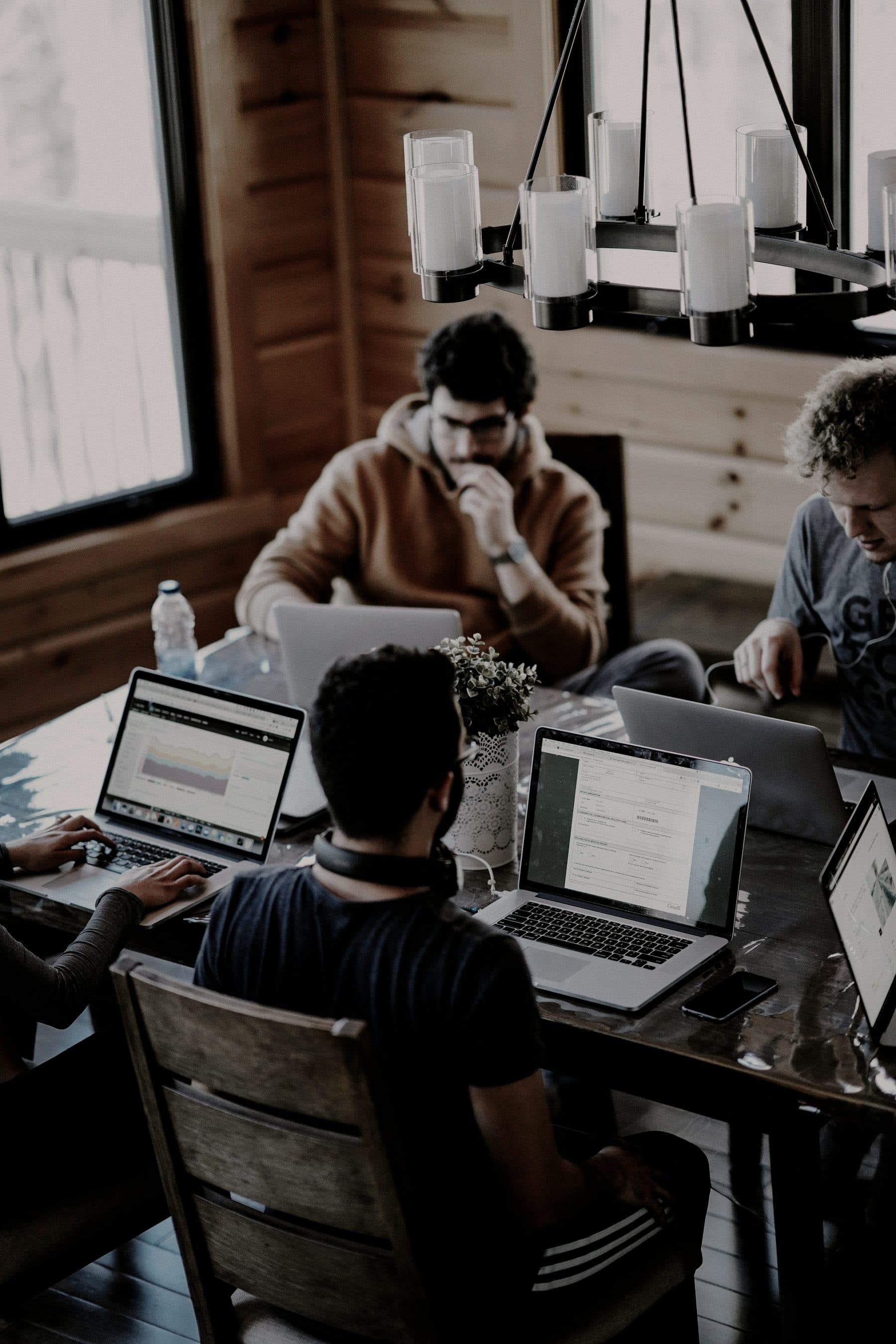 The Nexablack team working together on a client brief