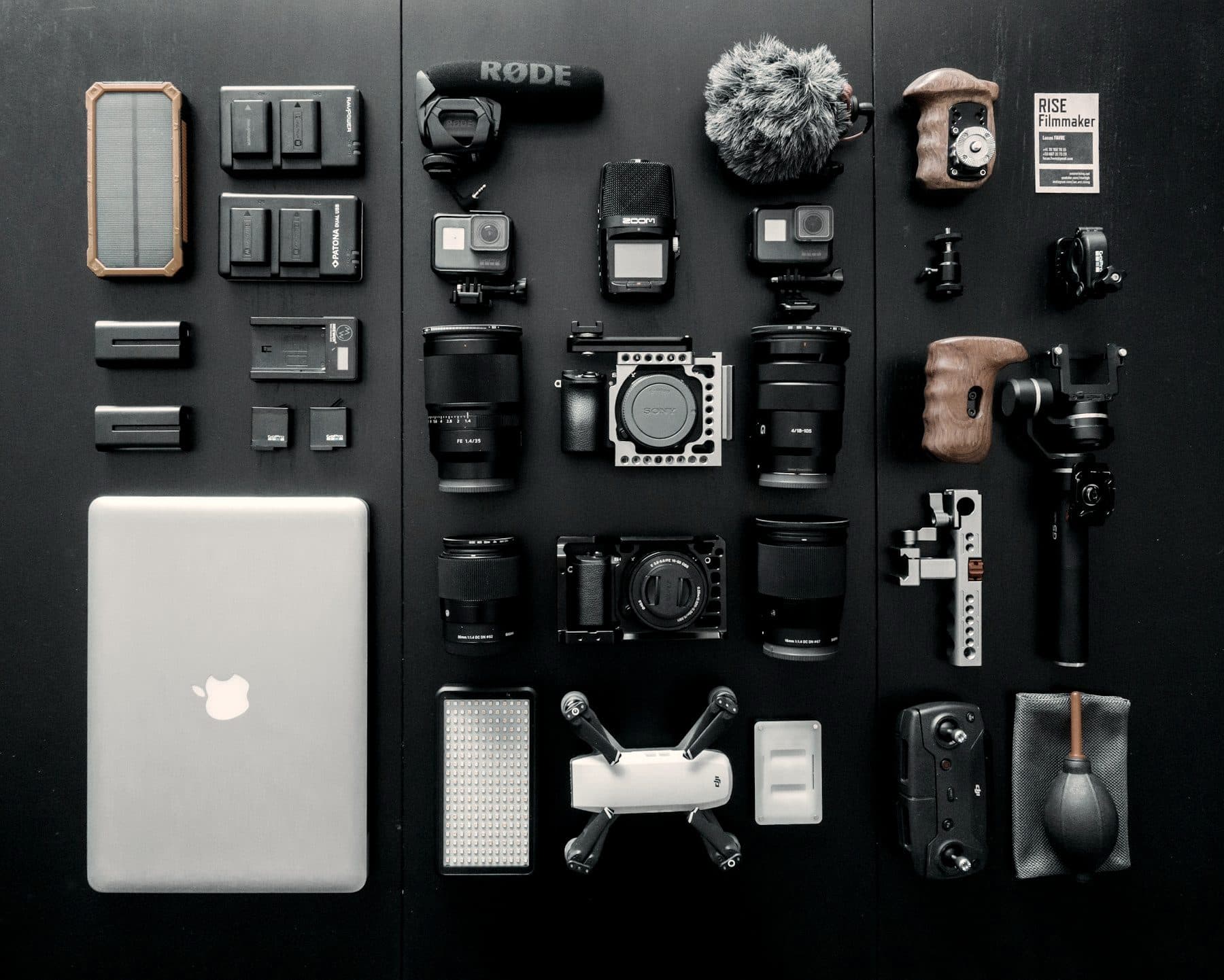 Production equipment used on Nexablack shoots